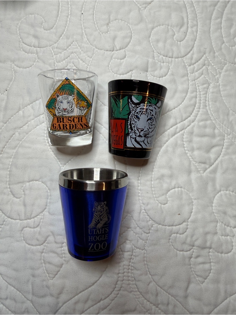 Zoo & Tiger Souvenir Shot Glass Collection Set of 3